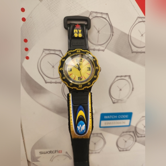 Vintage Swatch Scuba 200 Access Watch "Goodwill Games" SHB101. New Old Stock - Picture 10 of 15